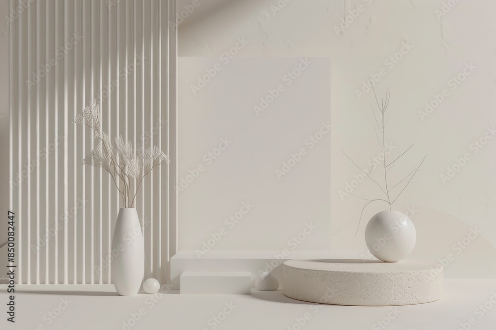 Poster clean and elegant mockup composition with a simple backdrop.