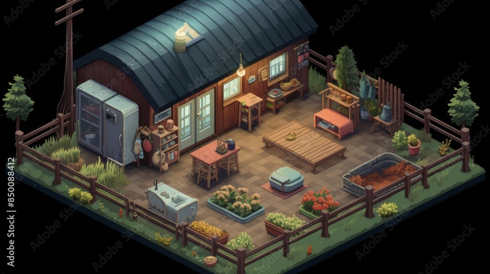 Aufkleber automated bot farm for sale - technology, artificial intelligence and data processing concept image