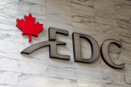 Ottawa, Canada - June 4, 2024: EDC headquarters in Ottawa downtown. Export Development Canada, Canada's export credit agency.