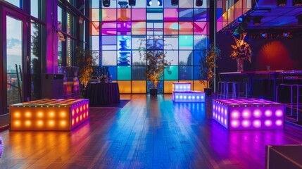 Obraz premium Lively event environment with open space ideal for personalized content