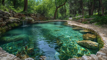Fototapeta premium The Springs Of Menites, A Natural Wonder