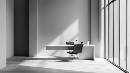 Minimalist office background with clean lines and a simple color palette.