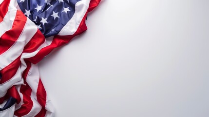 Fototapeta premium Minimalist Patriot Day theme on a white background.