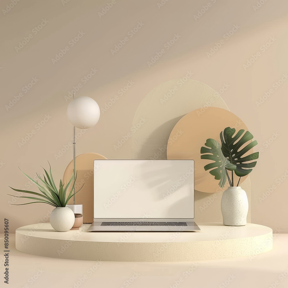Poster minimalistic mockup scene with a focus on functionality.