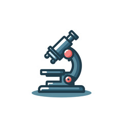 simple microscope colored flat icon on isolated white background