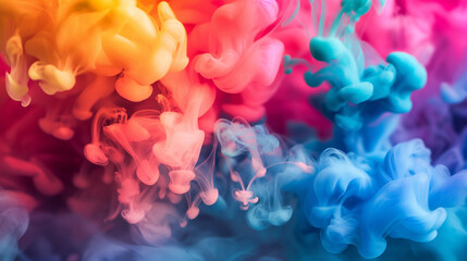 Fototapeta premium smoke splashes, colorful splashes, colorful smoke on white, smoke, colorful smoke on white background, splashes, abstract colorful background, abstract watercolor , color, paint, art, texture