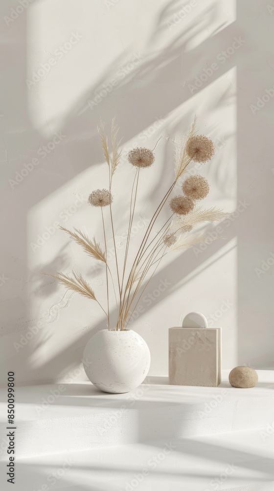 Poster simple and elegant mockup setup with a neutral background.