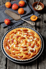apricot frangipane tart, a french summer dessert