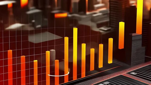 Market chart of business increase stock graph or investment financial data profit on growth money diagram background with success diagram exchange information 