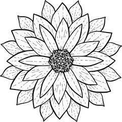 mandala flower for coloring page