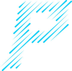 Shading Line Alphabet Design Letter P