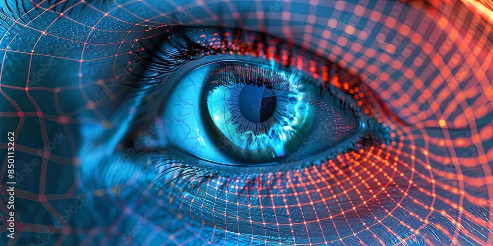 Aufkleber biometric technologies such as facial recognition, fingerprint scanning, and iris authentication, illustrating their applications in security, access control, and identity management