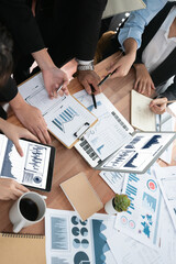 Financial data analysis dashboard by Fintech BI or business intelligence display on laptop and...