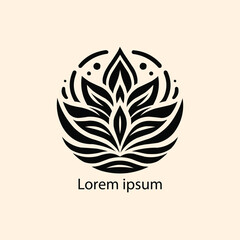 yoga leaf logo design