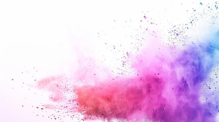 Obraz premium Colorful color powder dust and smokes are splashing and flowing on the air, beautiful colored background.