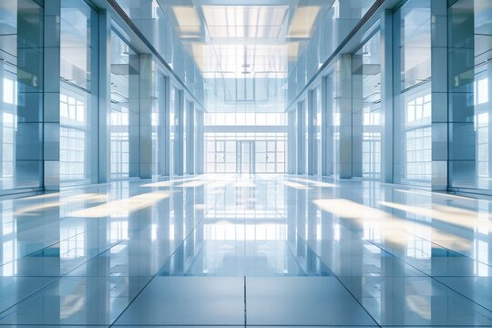 Modern office background featuring a symmetrical layout pattern. - Powered by Adobe