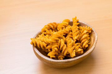 Traditional snack crispy bean twist cracker