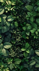 Vibrant Summer Foliage Pattern. Nature and Growth concept