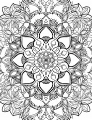 Mandala Masterpieces: High-Resolution Detailed Patterns for Relaxation - Relaxing Coloring Pages for Adults - Black and white Intricate Patterns to Color	
