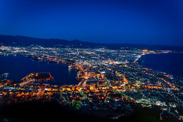 日本三大夜景（北海道函館市函館山から眺める函館の夜景 ）