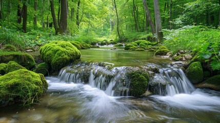 Obraz premium Forest with Diverse Flora