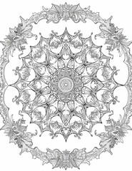 Mandala Masterpieces: High-Resolution Detailed Patterns for Relaxation - Relaxing Coloring Pages for Adults - Black and white Intricate Patterns to Color	