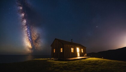 Bluff Hut  Milky Way
