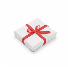 Gift box isolated on background. Surprise for birthday, present for new year, gift anniversary and valentine's day. a Christmas gift box