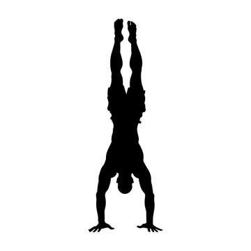 recommend clip art: really big muscular man doing a handstand