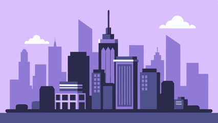 Fototapeta premium A vector illustration capturing the essence of the City skyline, with prominent buildings.