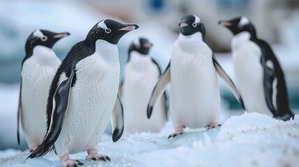 Fototapeta premium penguins on the rocks