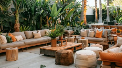 Fototapeta premium Minimalist party setup allowing guests to focus on the experience