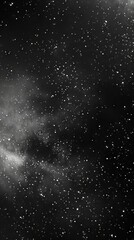 A black and white image of a starry sky.