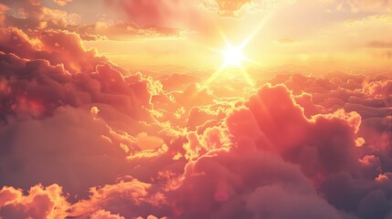 Fototapeta premium sunset sky and sunshine