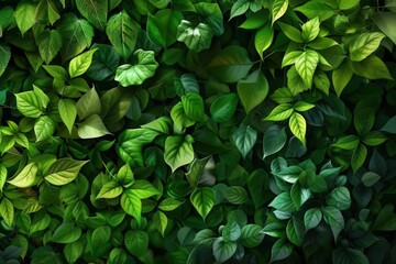 Detailed Green Plant Pattern Texture. Botanical Background concept