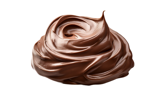 Smooth Chocolate Spread On PNG Background