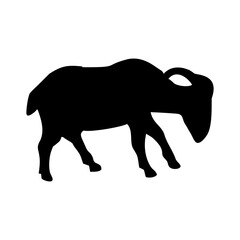 silhouette or illustration of a goat or sheep