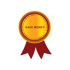 Save Money  emblem Label Design