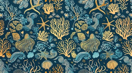 Ocean pattern wallpaper