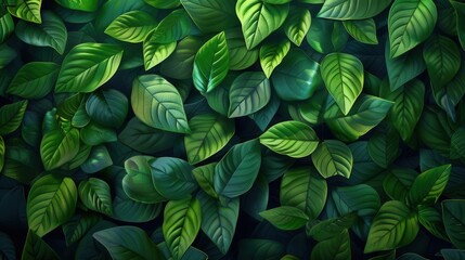 Fototapeta premium Explore the Beauty of Rich Botanical Foliage. Natural Environment Concept
