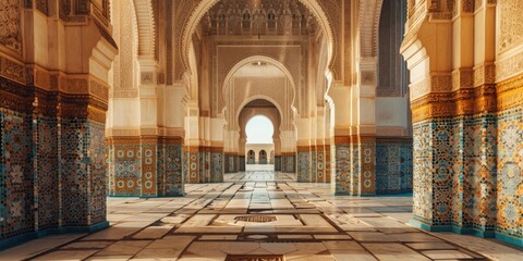 Beautiful Islamic architecture against a clean backdrop, highlighting the intricacy of design.