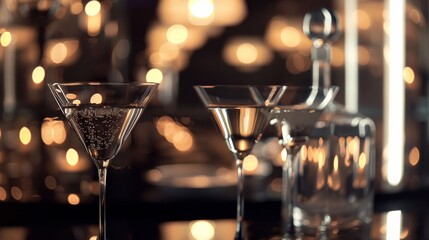 Chic party advertisement with sophisticated graphics and elegant composition