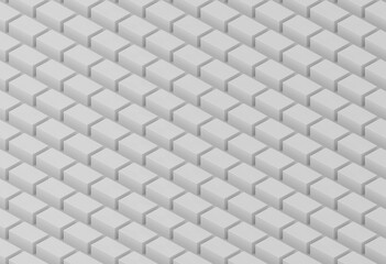 Abstract white geometric background, 3d render design