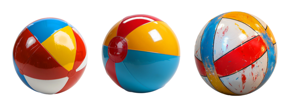 Beach ball isolated on transparent background