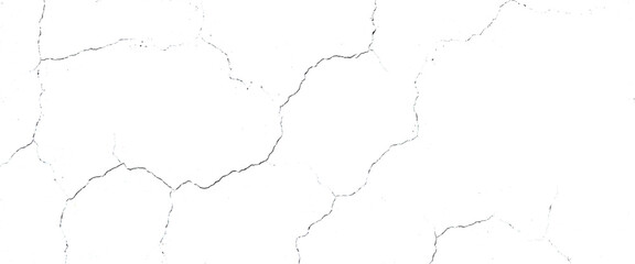 Vector old wall a black and white cracked wall grungy Transparent texture.