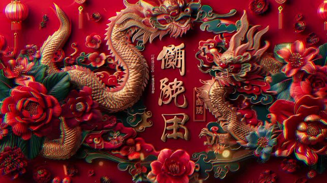 chinese style dragon statue