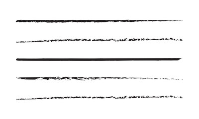 Obraz premium Brush underline stroke set. Mark brush line paint vector stroke. Hand drawn texture pencil, pen underline. Vector illustration