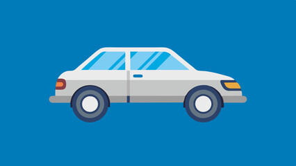 Minimalistic, flat,  car symbol on a surface. car flat design