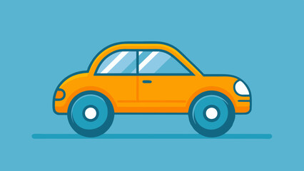 Obraz premium Minimalistic, flat, car symbol on a surface. car flat design