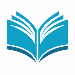 Creative Vector Illustration of an Open Book with Logo Design